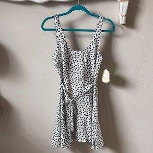 Altar'd State White Floral Tie-Waist Sundress